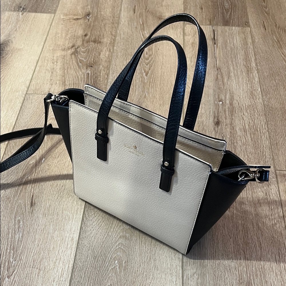 Kate Spade New York ~Small Black and Cream Satchel in great condition